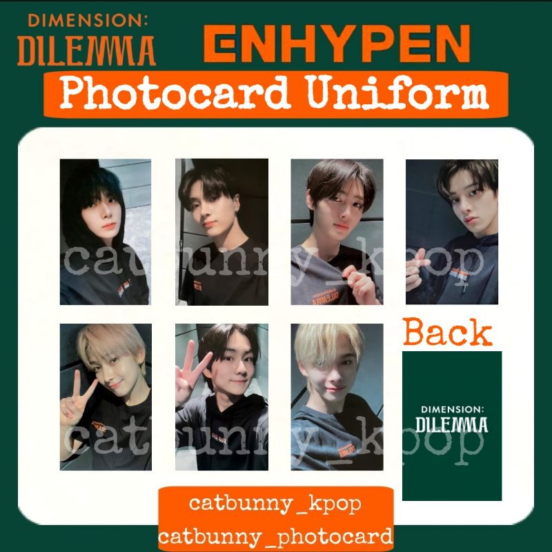 Photocard Uniform Dimension : Dilemma Enhypen Unofficial