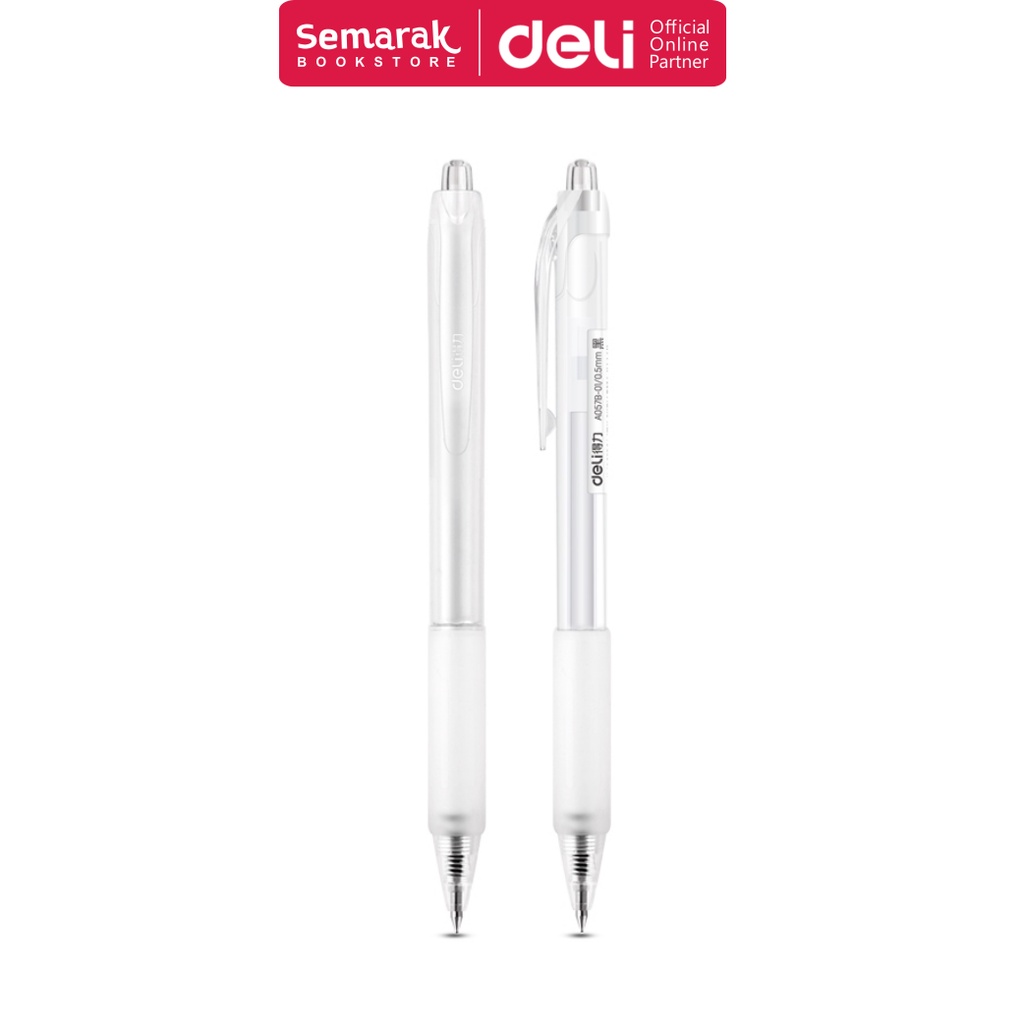 

Deli A057B-01 Retractable Gel Pen Pulpen Jel Cetek 0.5 mm - Black