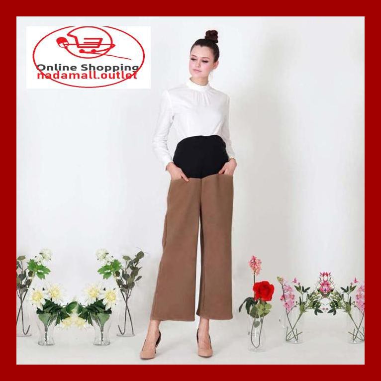 Cr74C Mamalooks Celana Kulot Hamil - Putih Bw Cc54Cd