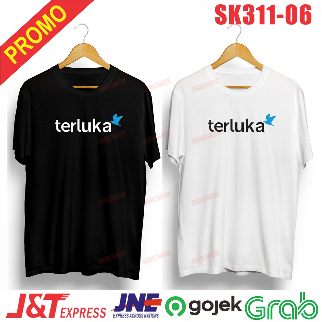 MURAH!!! KAOS PLESETAN LUCU LOGO LOGO TERLUKA SK311 BAHAN COMBED 30S