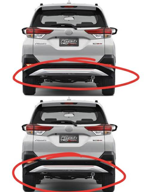 Cover Bumper Belakang Spoiler TRD Toyota All New Rush ASLI