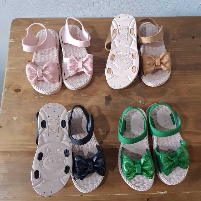 RYX - Glitter Bow Sandal Slip On Anak Perempuan Fashion Casual / Jalan-Jalan - Ori Import (NO BOX) - Ori Import