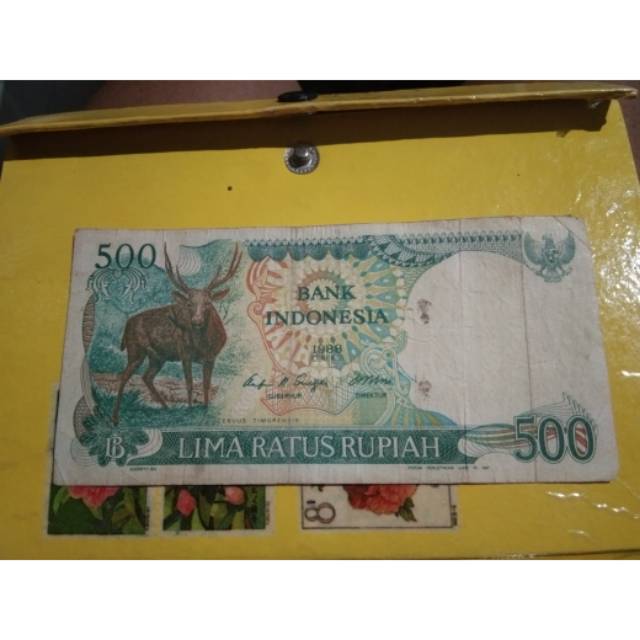 Uang kertas kuno Rp.500 thn 1988