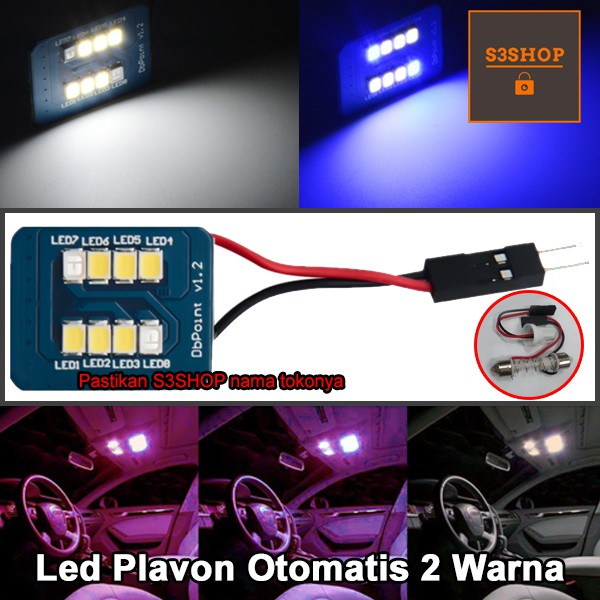 LAMPU LED PLAFON KABIN GRADASI 2 WARNA WELCOME LIGHT FREE SOCKET