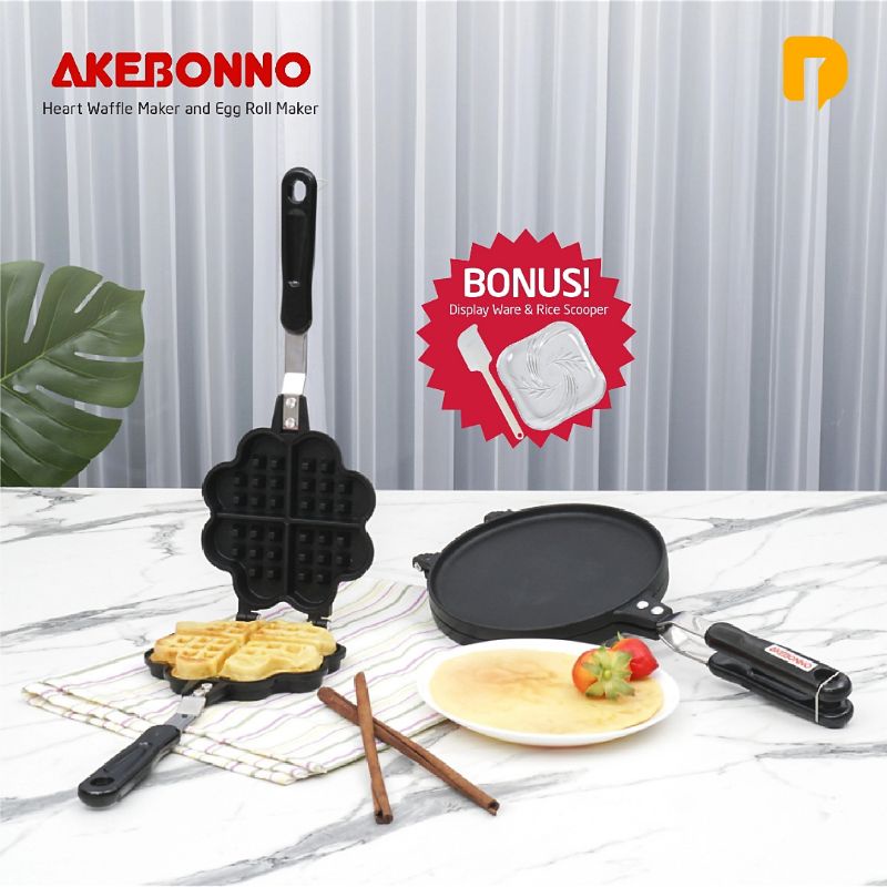 Cetakan Waffle Kompor Anti Lengket Hitam Waffle Maker Heart Kotak Egg Roll Maker Bulat Cetakan Telur