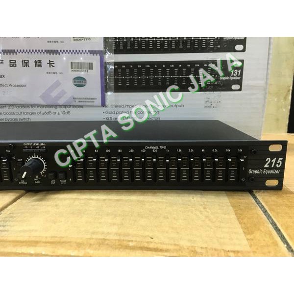 equalizer eq dbx 215     stereo 2 x 15 band