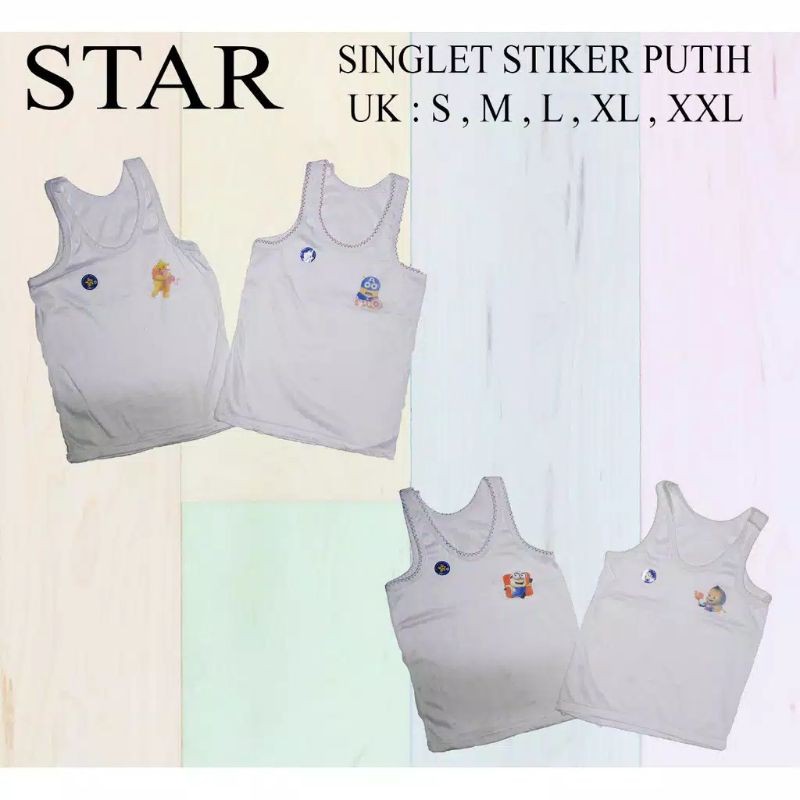 Singlet ANAK STIKER ( kaos dalam )/ singlet anak dan bayi