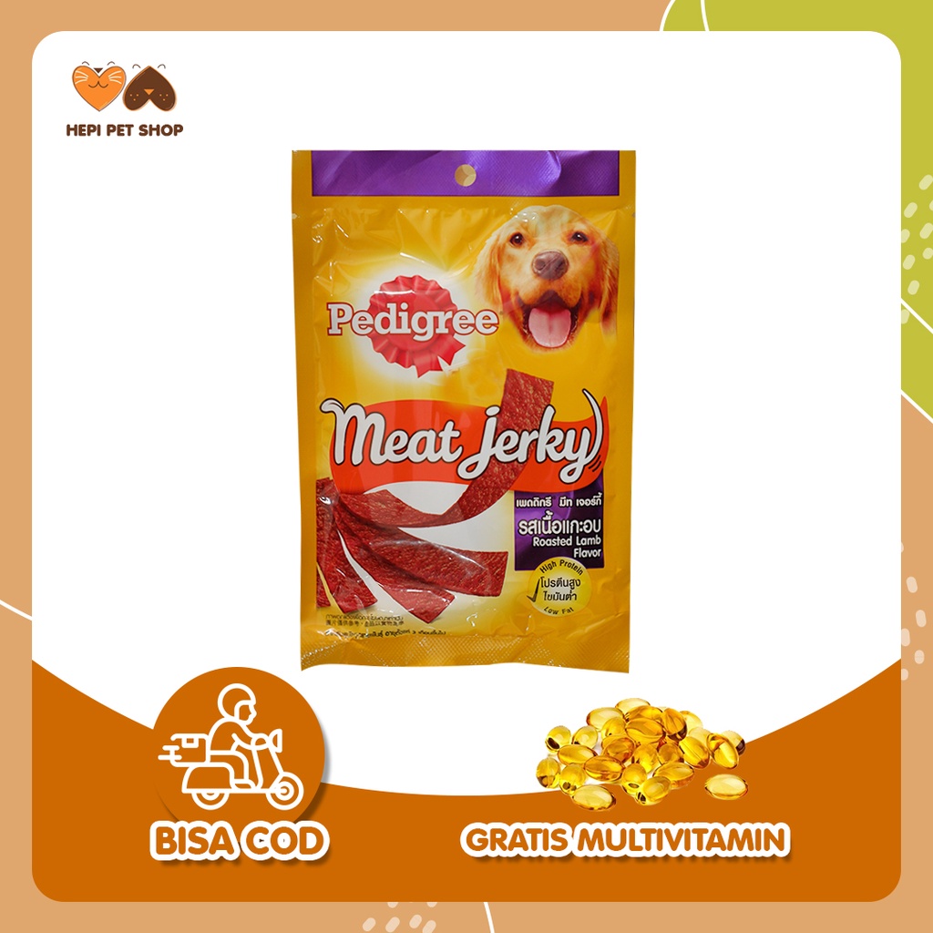 Pedigree Meat Jerky - Cemilan Anjing Pedigree Meat Jerky