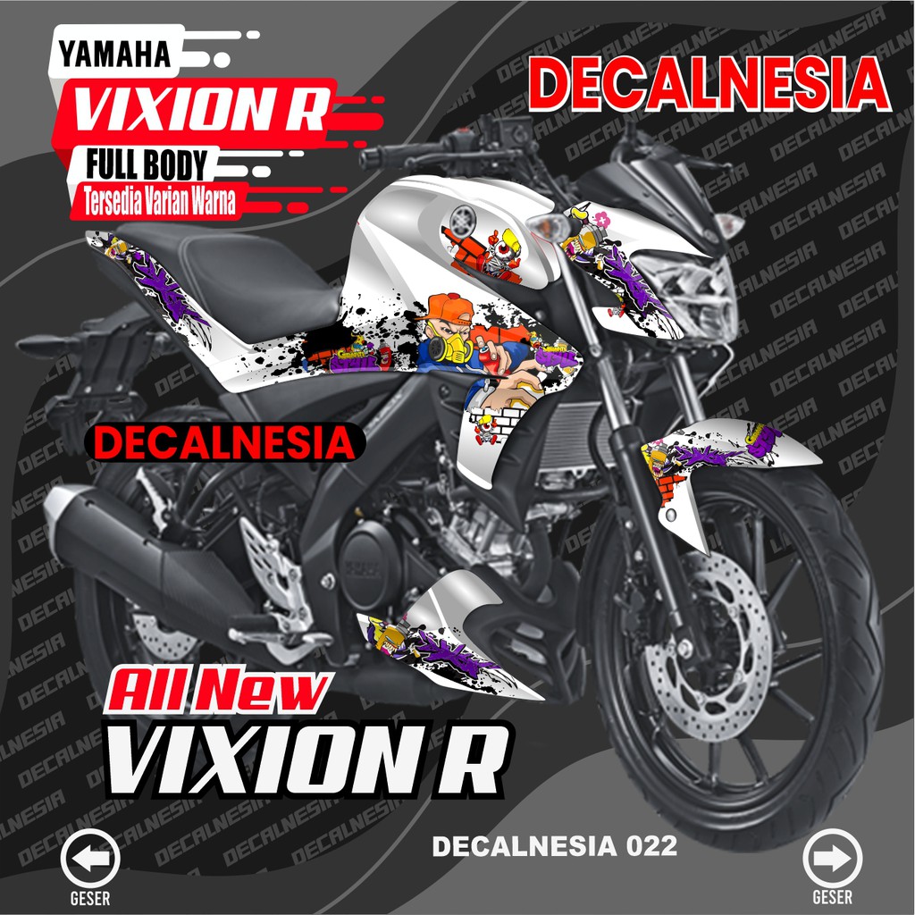 Decal Motor Vixion R 155 New Modifikasi Variasi Racing Stiker Vixion R Sticker Vixion R Full Body