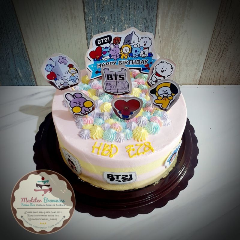 

kue ulang tahun BTS / kue karakter anak / kue ulang tahun cewek / kue ultah thema BTS