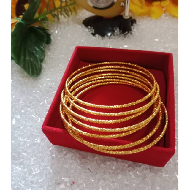 GELANG KRONCONG LAPIS EMAS GELANG DUBAI EMAS