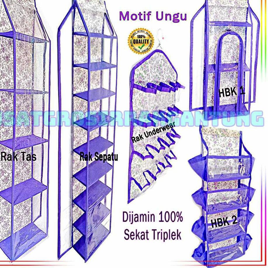 Siap Kirim PROMO MURAH RAK  GANTUNG  SET 5IN1 MOTIF BUNGA 