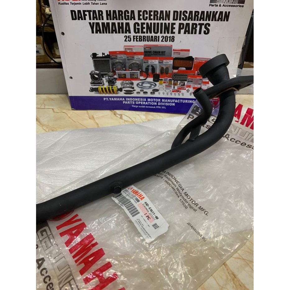 EE883 LEHER KNALPOT XEON LAMA CARBU KARBU ASLI ORI YAMAHA 44D-E4611-00