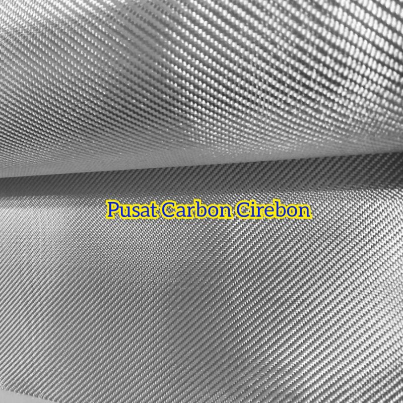 Serat Bahan Carbon/Karbon Kevlar Twill Silver