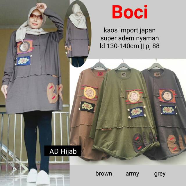 Tunik wanita Boci kaos import