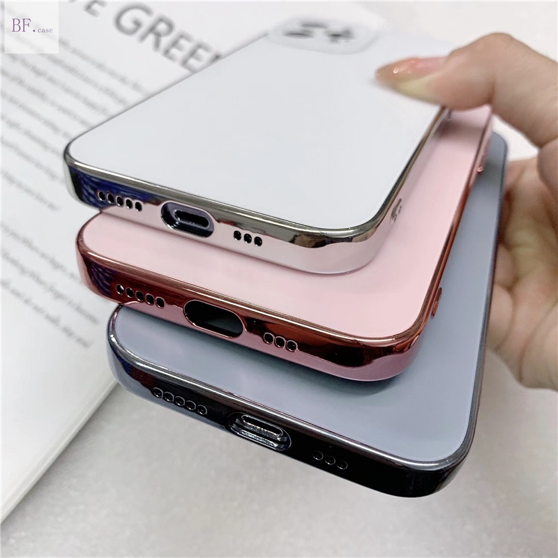 Case Bahan Akrilik Frosted Electroplating Anti Retak / Sidik Jari Untuk Iphone 11 12 13 Pro Max 11pro