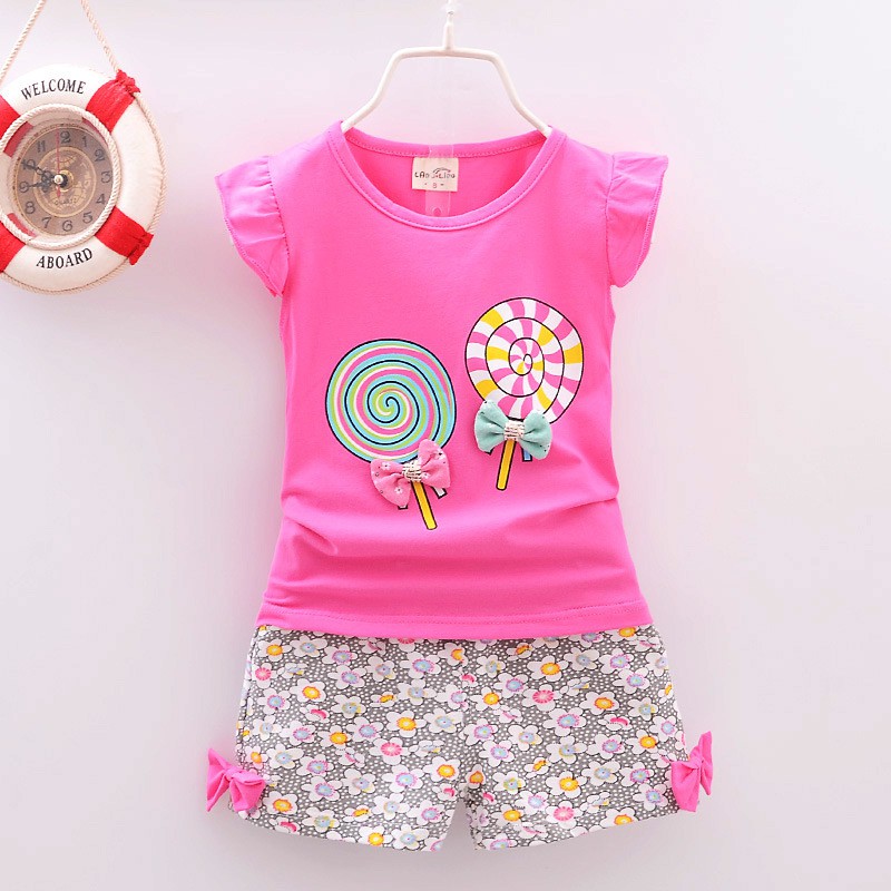 Baju Pakaian Anak Bayi Perempuan Cewek Harga Murah Import motif lolipop BBD018