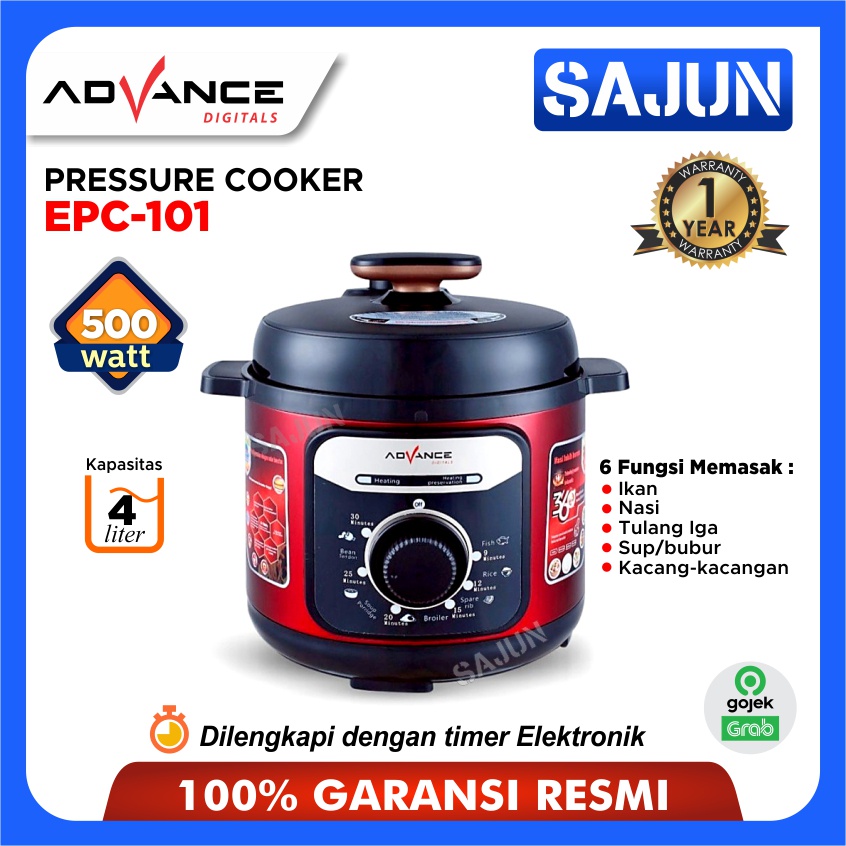 Advance Electric Pressure Cooker EPC-101 Panci Presto 4 Liter EPC101