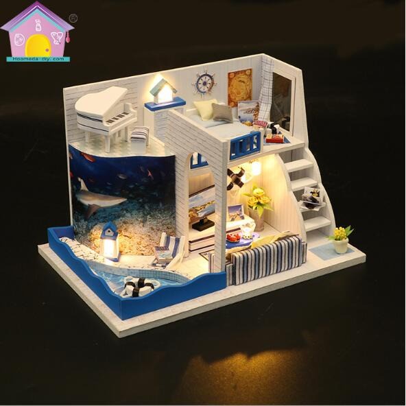 Mainan Miniatur Rumah Boneka DIY Doll House Wooden Furniture M40