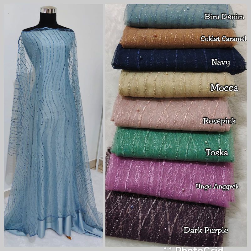 Kain Brokat Tile Mutiara Murni.Kebaya