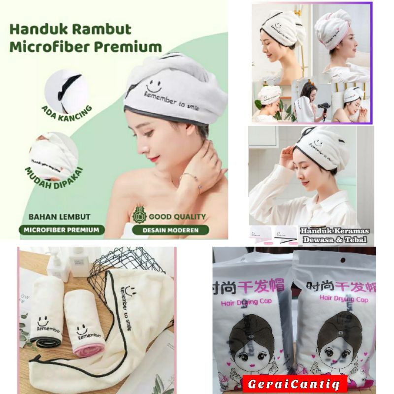 HANDUK TURBAN MICROFIBER - HANDUK KERAMAS CEPAT KERING MAGIC TOWEL RAPID DRY HAIR TURBAN