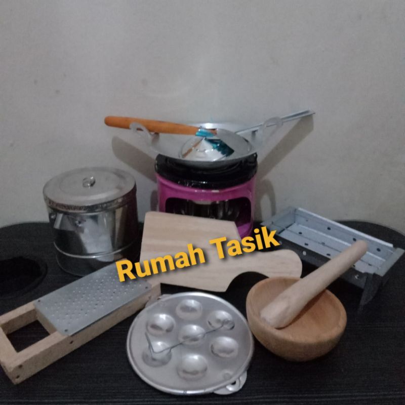 Mainan Masak Masakan Anak Tradisional Paket Dapur Kakak / Kitchen Set Mainan Masak Masakan Paket Kompor Mini Bisa Nyala Beneran