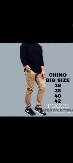 Celana chino panjang pria / cinos big size jumbo / cino cattun casual premium 36 / 42