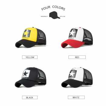 Topi Trucker Baseball Star Quick Drying Mesh / Topi Baseball Trucker Star Quick / Topi Baseball Trucker Murah Topi Baseball Pria Kekinian Topi Baseball Wanita / Topi Baseball Murah Keren Topi Olahraga Cewek Topi Olahraga Cowok / Topi Gambar Bintang Hitam