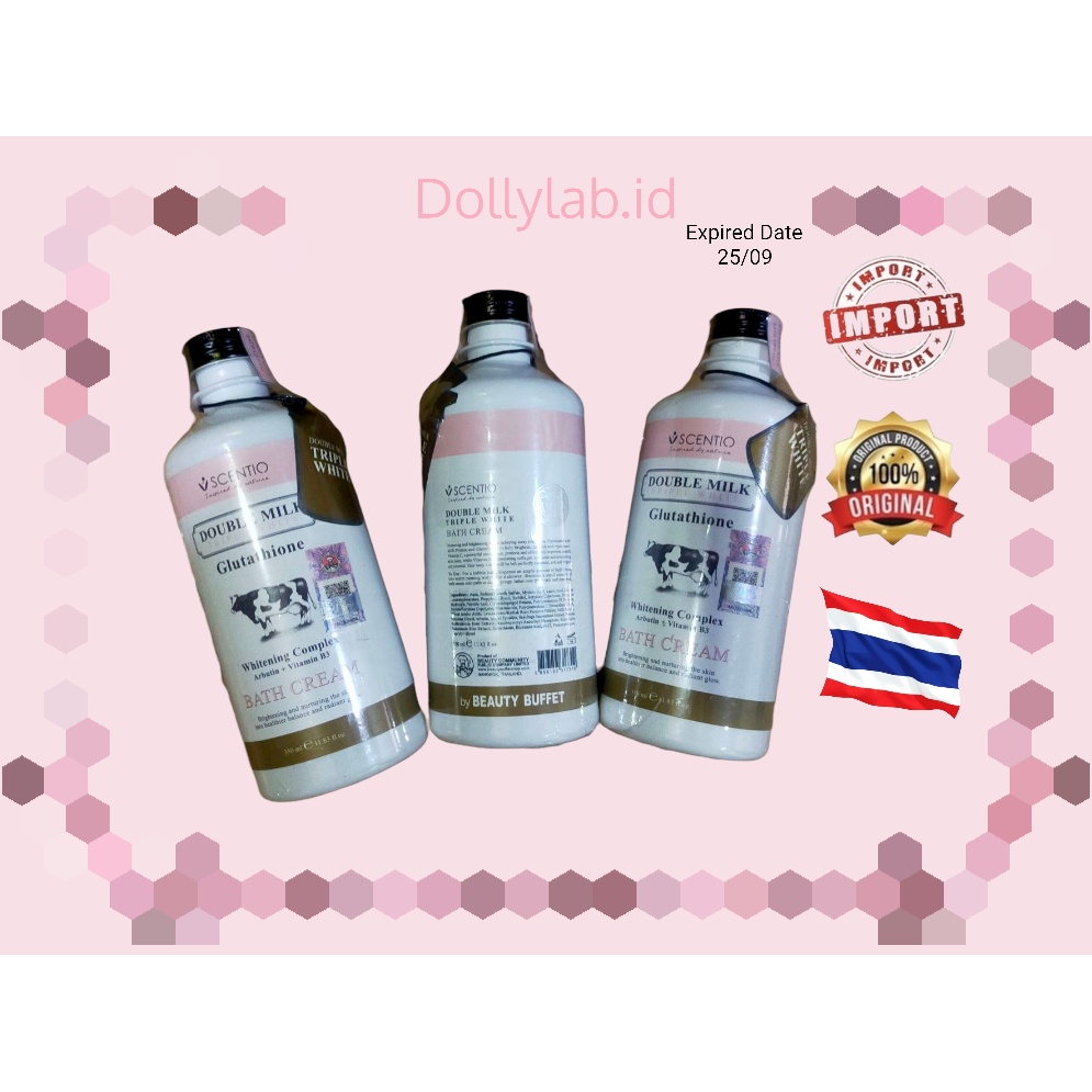 [READY] Scentio Double Milk Triple White Glutathione Bath Cream Beauty Buffet