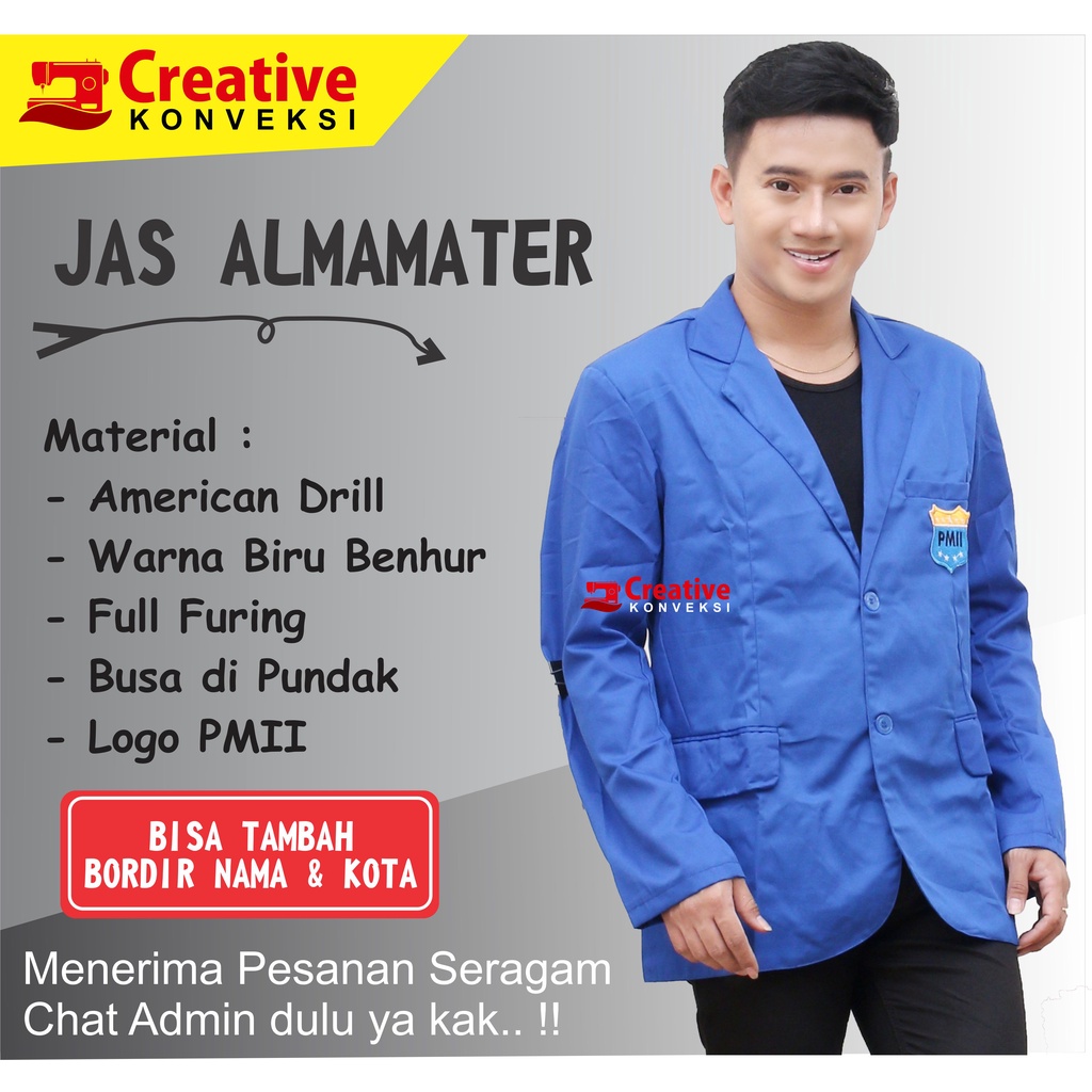 (BISA COD) JAS PMII SIZE JUMBO | JAS SERAGAM ALMAMATER ALMET PMII PREMIUM / JAS PMII ADEM JAS ORGANI