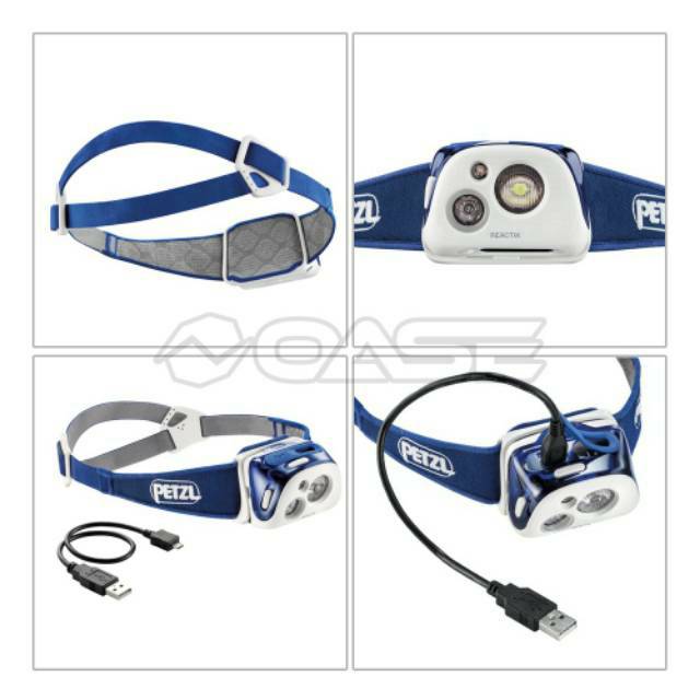 Headlamp PETZL Reactik 190 Lumens Senter Kepala Lampu Senter Kepala