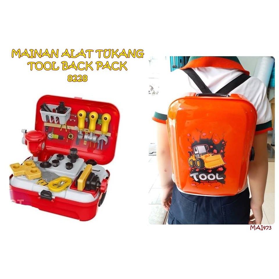 MAI473 MAINAN ALAT TUKANG TOOL BACK PACK 8228