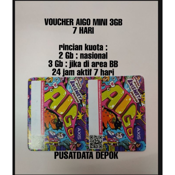 VOUCHER DATA AXIS 3GB 7HARI