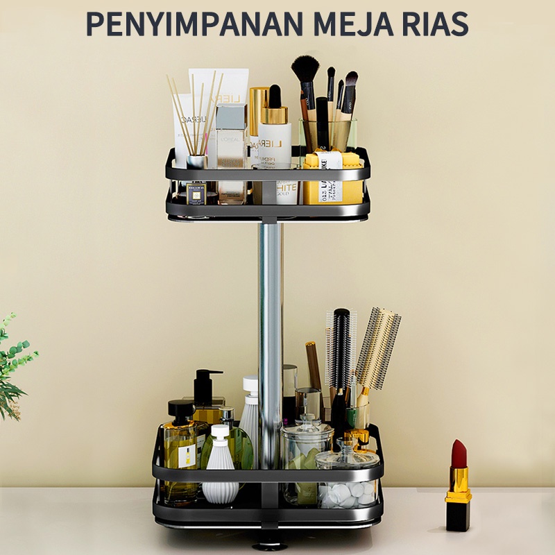 Rak Bumbu Putar Berputar 360 Derajat Rak Bumbu Dapur Stainless Rotate Kitchen Spice Rack Organizer