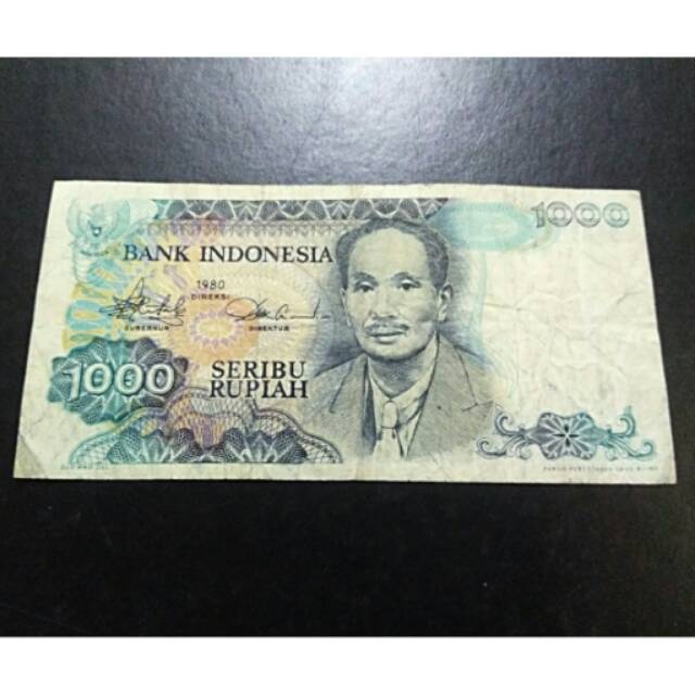 Uang 1000 rupiah soetomo thn 1980 VF