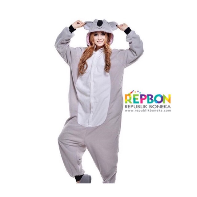 BAJU ONESIE KOALA BONEKA PIYAMA KOSTUM PESTA COSPLAY