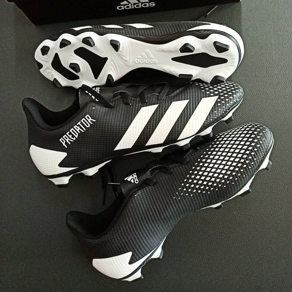 Sepatu Sepakbola Bola Adidas Predator 20.4 204 4 Black White Putih Hitam Original
