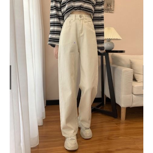 Celana jeans retro wanita Korea