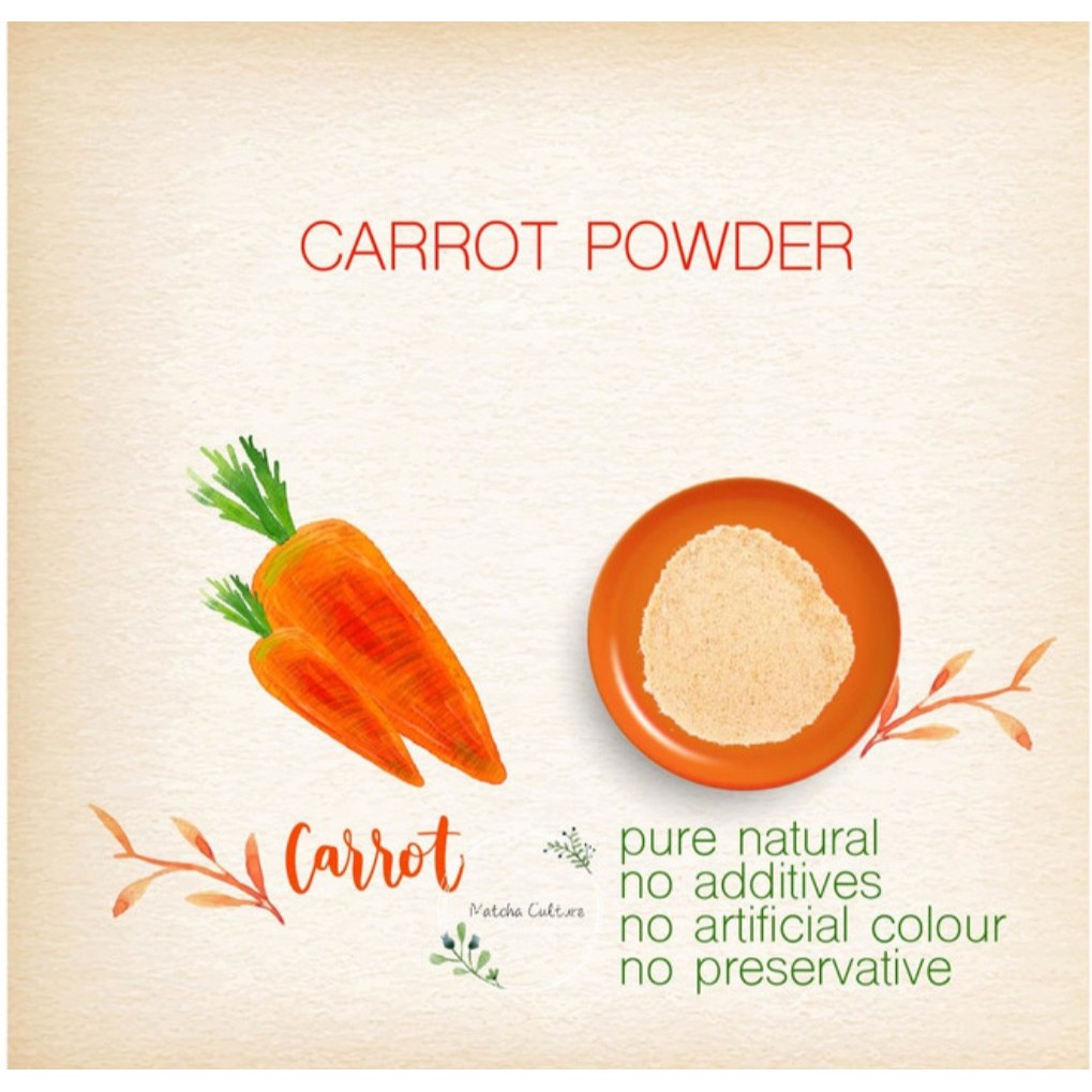 

HG Carrot Powder Net 100 Gr Serbuk Wortel 100% Pure-Murni