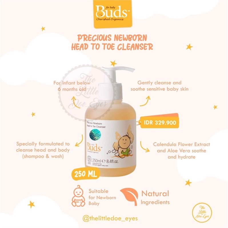 [READY] Buds Precious Newborn Head to Toe Cleanser