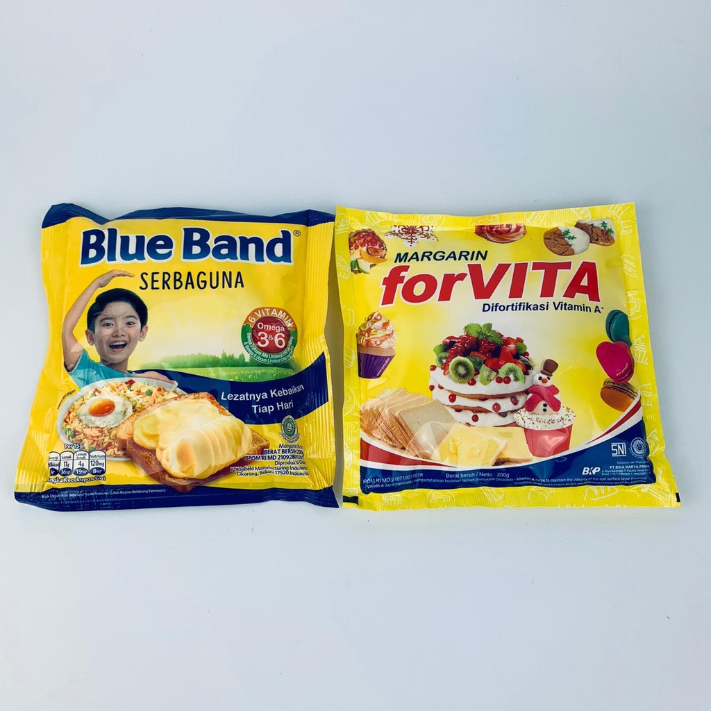 MARGARINE  BLUE BAND &amp; FORVITA 200g