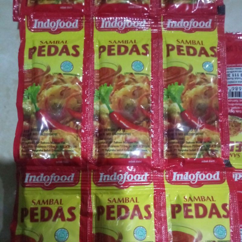 

SAMBAL PEDAS INDOFOOD RENCENG ISI 36/ Saos Indofood Sachet / Saos Indofood Renteng