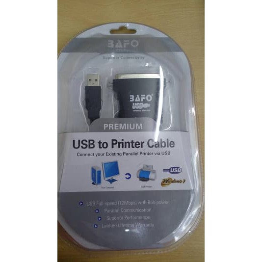 USB TO LPT CABLE BAFO / USB TO LPT  PARALEL PRINTER