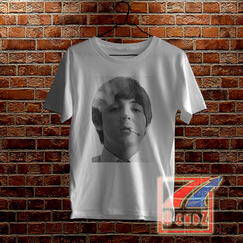 Kaos Paul McCartney Smoking | Kaos Musik