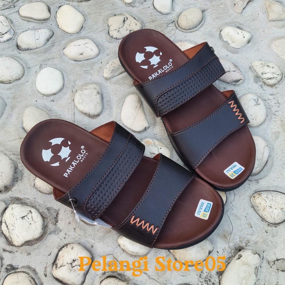[PROMO 0JT] SANDAL PRIA SANDAL PAKALOLO N2353 ORIGINAL SENDAL KULIT SIZE 38 s/d 43 MURAH - HITAM COK