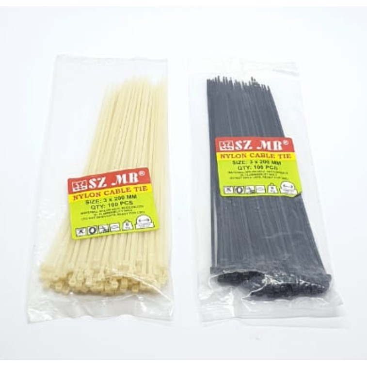 

SZ KABEL TIES 2,5x200MM / KABEL TIS / PENGIKAT KABEL / CABLE TIE / KABEL TIE