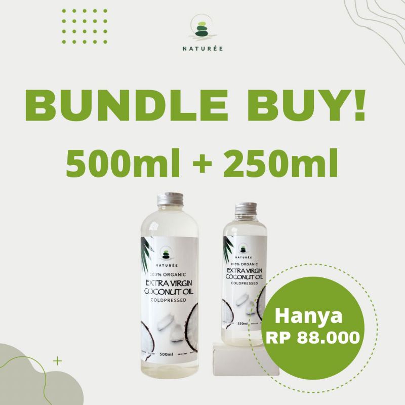 

Naturee Paket bundle Virgin Coconut Oil (500ml + 250ml)