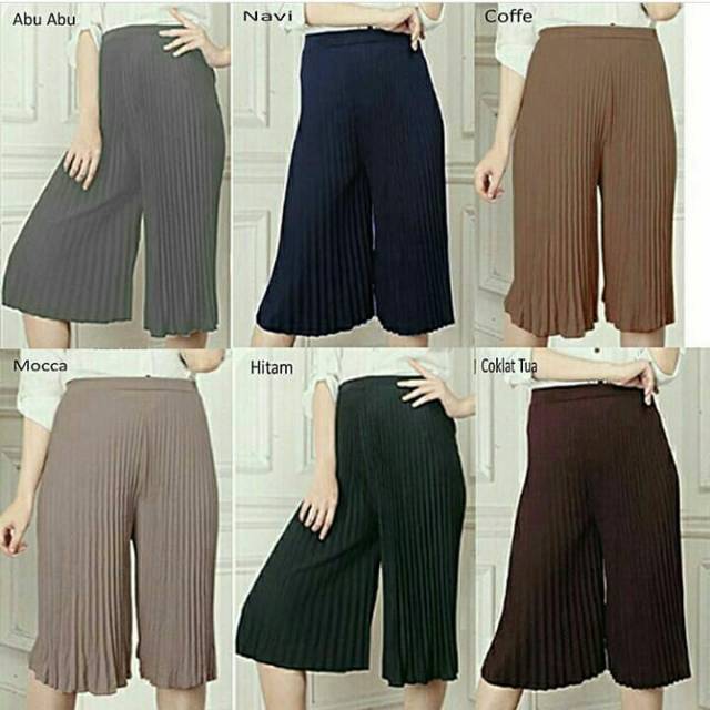 KULOT PENDEK PLISKET MAYUNG_BAHAN HYGET SUPER/ KULOT PENDEK WANITA