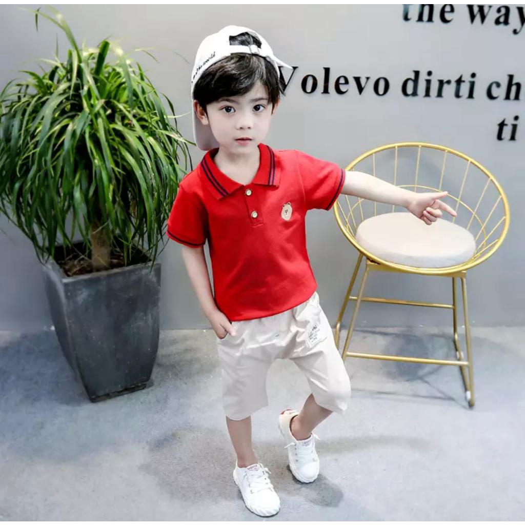 GRATIS ONGKIR TERMURAH SETELAN BAJU POLO BAYI ANAK MOTIF BEAR SIZE 1-5 TAHUN BAHAN KATUN LEMBUT NYAMAN DIPAKAI TERBARU TRENDY OLD/ SETELAN BAJU POLO BAYI ANAK LAKI LAKI/ SETELAN BAJU POLO BAYI ANAK PEREMPUAN/ SETELAN BAJU POLO BAYI ANAK COWO