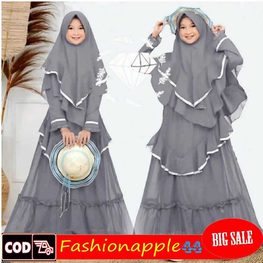 Gamis Syari Duvenci Kids Kekinian 2022 Model Terbaru / Gamis Anak Perempuan/Baju Muslim Anak - UMUR 